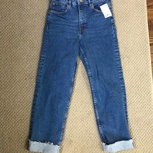NWT Women's straight, high waist crop jeans - size 8